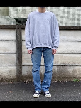 「USA」｜「アイテム（スウェット）」を使った、ナノさん（メンズ・175cm）の秋コーディネート