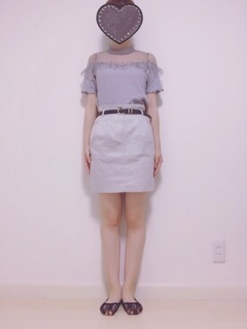 「オールグレー」｜「アイテム（スカート）」を使った、yuna.さん（レディース・163cm）の秋コーディネート