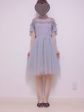 「オールグレー」｜「アイテム（スカート）」を使った、yuna.さん（レディース・163cm）の秋コーディネート