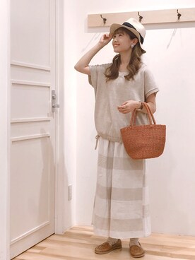 Bigボーダーパンツを使った人気ファッションコーディネート Wear