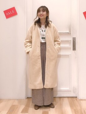 Samansa Mos2 Blue サマンサモスモスブルー の ウエストフリルタックガウチョ その他パンツ Wear