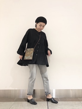 「Moname（モナーム）のアイテム（パンツ）」を使った、natsuha612さん（レディース・158cm）の春コーディネート