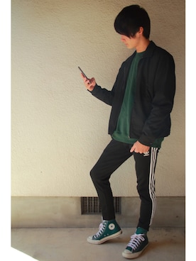 「アイテム（ブルゾン）」を使った、ユウトさん（メンズ・178cm・10代）の冬コーディネート
