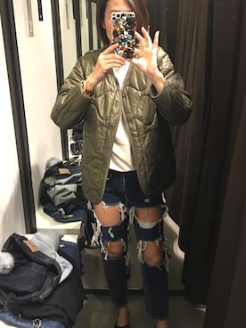 「TODAYFUL（トゥデイフル）のアイテム（ナイロンジャケット）」を使った、かずみさん（レディース・170cm）の冬コーディネート