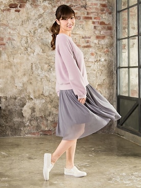 「アイテム（マタニティウェア/グッズ、グレー系）」を使った、sweet mommyさん（レディース・164cm）の春コーディネート