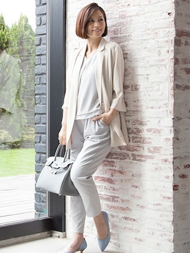 「アイテム（マタニティウェア/グッズ、グレー系）」を使った、sweet mommyさん（レディース・162cm）の夏コーディネート