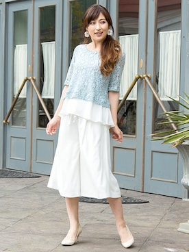 「アイテム（マタニティウェア/グッズ、ホワイト系）」を使った、sweet mommyさん（レディース・164cm）の夏コーディネート