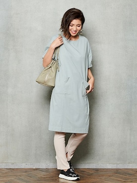 「アイテム（マタニティウェア/グッズ、グレー系）」を使った、sweet mommyさん（レディース・170cm）の夏コーディネート