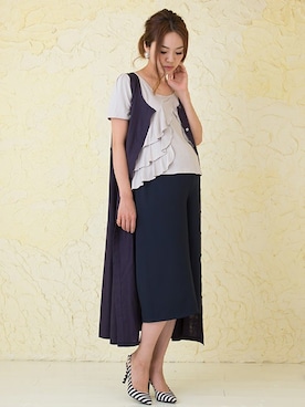 「アイテム（マタニティウェア/グッズ、グレー系）」を使った、sweet mommyさん（レディース・160cm）の夏コーディネート