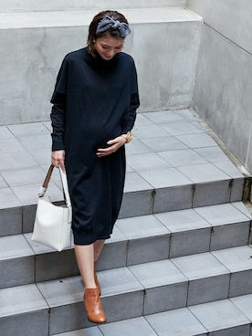 「黒」｜「アイテム（ママ＆ベビー）」を使った、sweet mommyさん（レディース・170cm）の秋コーディネート