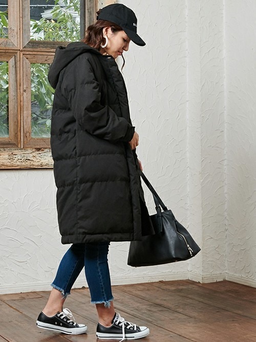 スウィートマミー ママコート 黒 キルティングジャケット ダッカー付