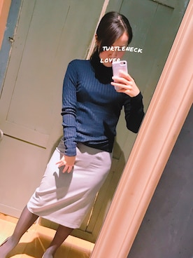 「enchainement mignon（アンシェヌマンミニョン）のアイテム」を使った、mさん（レディース・164cm）の冬コーディネート