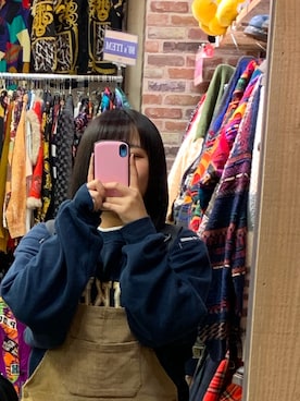 「sango（sango）のアイテム（サロペット/オーバーオール）」を使った、アヤカさん（レディース・157cm）の冬コーディネート