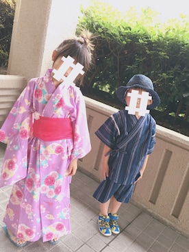 「祭り」｜「アイテム（サンダル）」を使った、Agnes☺︎さん（キッズ・110cm）の夏コーディネート