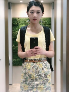 「LILY BROWN（リリーブラウン）のアイテム（アクセサリー）」を使った、一个中国女孩儿さん（レディース・170cm）の夏コーディネート