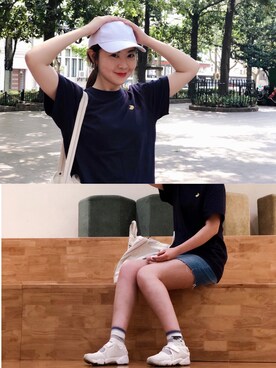 「I am I （アイアムアイ）のアイテム（トップス）」を使った、一个中国女孩儿さん（レディース・171cm）の夏コーディネート