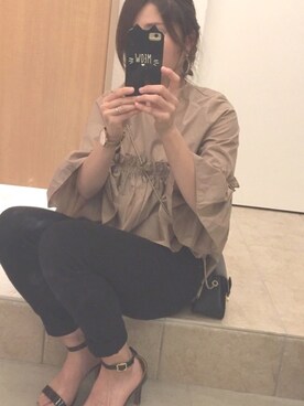 「FURLA（フルラ）のメトロポリスミニショルダーバッグ（ショルダーバッグ）」を使った、chiro...さん（レディース・158cm）の夏コーディネート