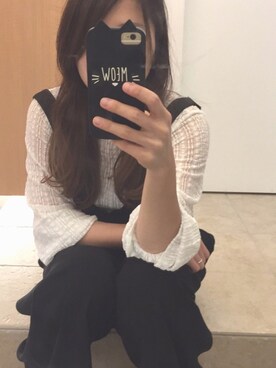 「GU（ジーユー）のアイテム（Tシャツ/カットソー、ホワイト系）」を使った、chiro...さん（レディース・158cm）の夏コーディネート