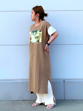 「アイテム（ワンピース/ドレス）」を使った、n a t s u k i ☺︎︎さん（レディース・155cm・20代）の春コーディネート