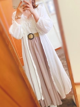「chocomee（チョコミー）のアイテム（ワンピース/ドレス）」を使った、maroru✲*ﾟさん（レディース・148cm）の春コーディネート