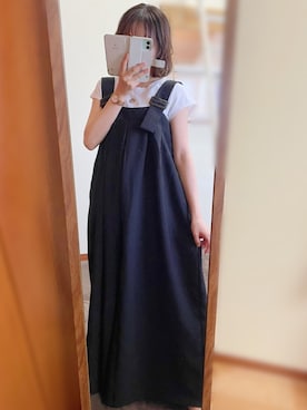 「Avail（アベイル）のアイテム（オールインワン・サロペット）」を使った、maroru✲*ﾟさん（レディース・148cm）の秋コーディネート