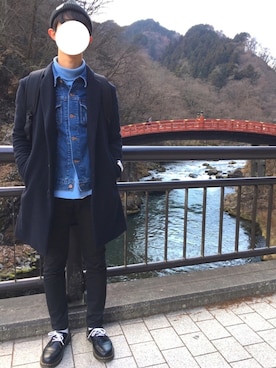 「Dr. Martens（ドクターマーチン）のDr.Martens (ドクターマーチン)/1461 3EYE GIBSON SHOES（その他シューズ）」を使った、りょ〜たさん（メンズ・176cm）の冬コーディネート