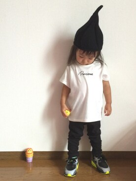 「NIKE SPORTSWEAR（ナイキスポーツウェアー）のアイテム（シューズ）」を使った、sara☆hanaさん（キッズ・80cm）の夏コーディネート
