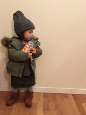 「babygap」｜「アイテム（ブーツ）」を使った、sara☆hanaさん（キッズ・80cm）の冬コーディネート