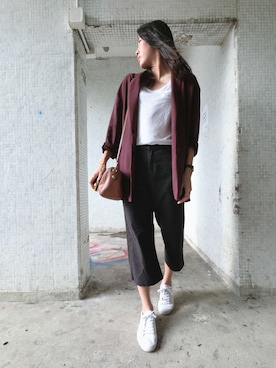 「MANGO（マンゴ）のアイテム（フォーマルスーツ/小物）」を使った、Tyさん（レディース・175cm）の秋コーディネート