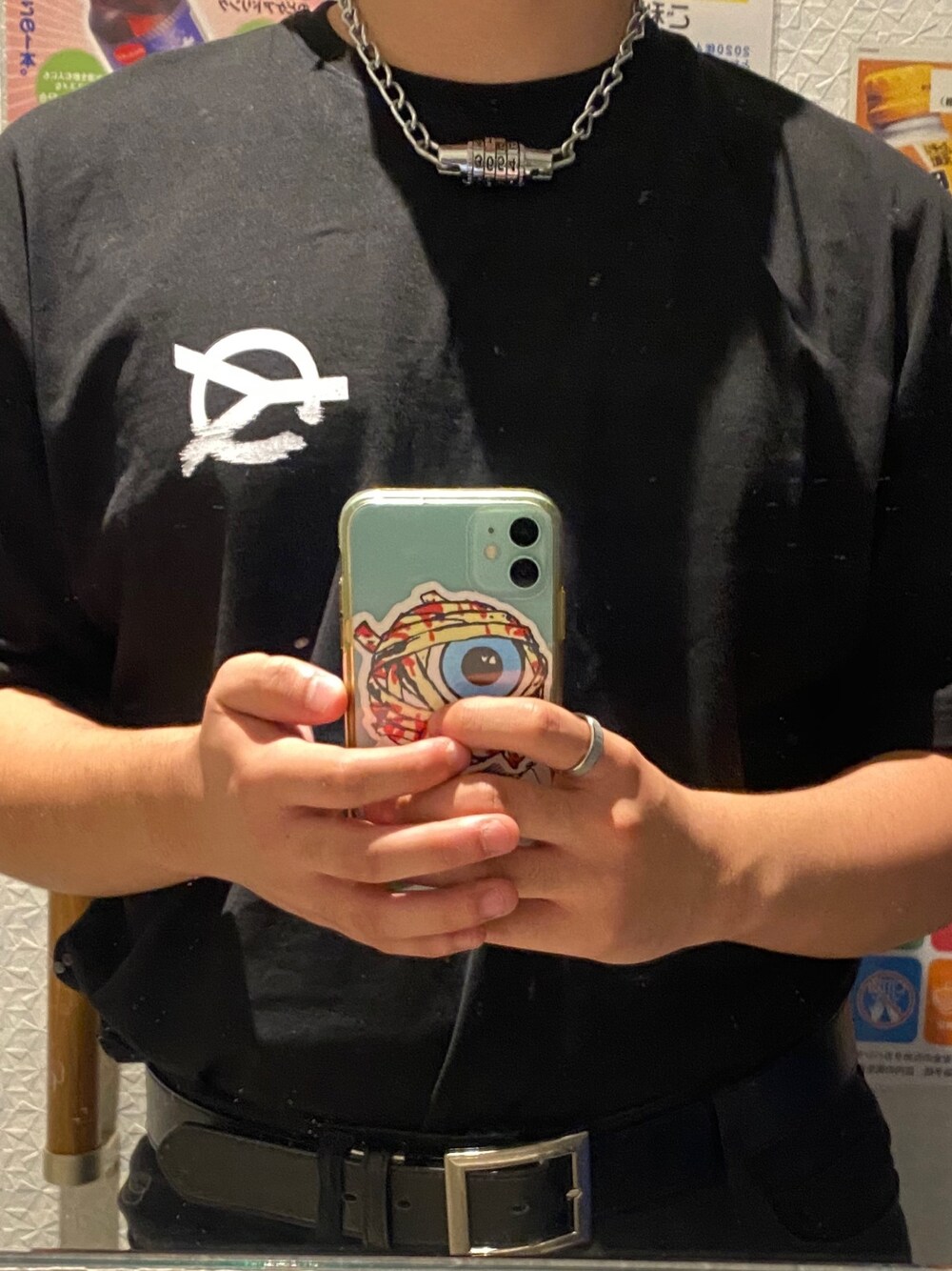 「OYの『OY/オーワイ』RIVER FLOW LOGO ZIPPER T/背中ZIPデザイン半袖Tシャツ/カットソー（Tシャツ/カットソー、ブラック系）」を使った、しゅーとさん（メンズ・172cm）の夏コーディネートの1枚目の写真