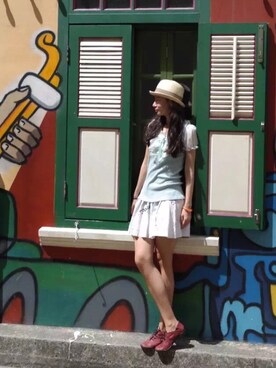 「Le Saundaのアイテム」を使った、旷世小猫さん（レディース・164cm）の冬コーディネート