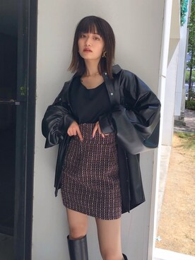 「EMODA（エモダ）のアイテム（その他アウター）」を使った、LISA さん（レディース・160cm）の夏コーディネート