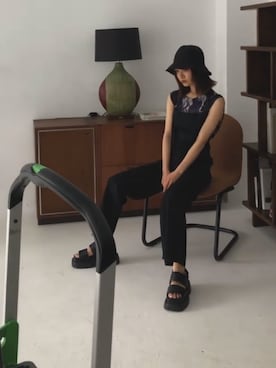 「EMODA（エモダ）のアイテム（オールインワン・サロペット）」を使った、LISA さん（レディース・160cm）の春コーディネート