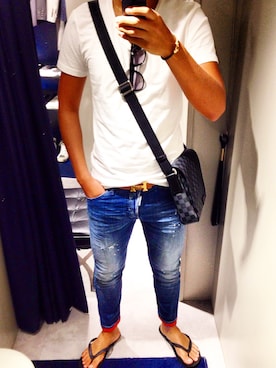 「Fred（フレッド）のアイテム」を使った、kxxheiさん（メンズ・186cm）の冬コーディネート