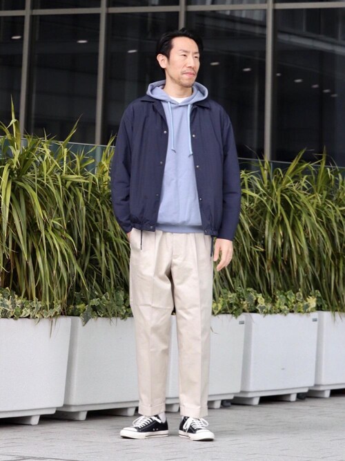 United Arrows ユナイテッドアローズ のナイロンジャケットを使ったメンズ人気ファッションコーディネート Sciaky