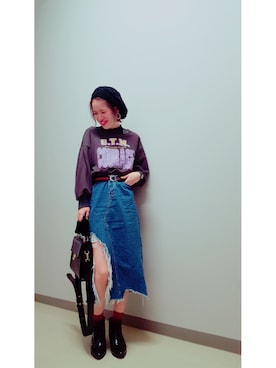 Chisa Ueharaさん(レディース・160cm)の秋コーディネート