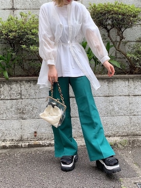 「WEGO（ウィゴー）のアイテム（ショルダーバッグ）」を使った、AYAVINさん（レディース・154cm）の春コーディネート