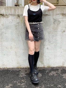 「WC（ダブル シー）のアイテム」を使った、AYAVINさん（レディース・154cm）の春コーディネート