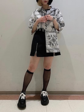 「メンズシャツ」｜AYAVINさん（レディース・154cm）の春コーディネート