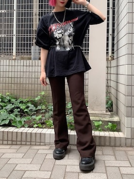 「アイテム（帽子、その他）」を使った、AYAVINさん（レディース・154cm）の夏コーディネート