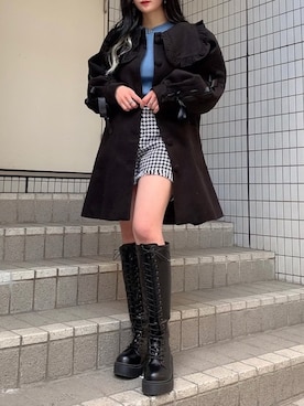 「WEGO（ウィゴー）のアイテム（その他アウター）」を使った、AYAVINさん（レディース・154cm）の冬コーディネート
