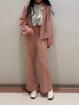 「WEGO（ウィゴー）のアイテム（テーラードジャケット）」を使った、AYAVINさん（レディース・154cm）の冬コーディネート