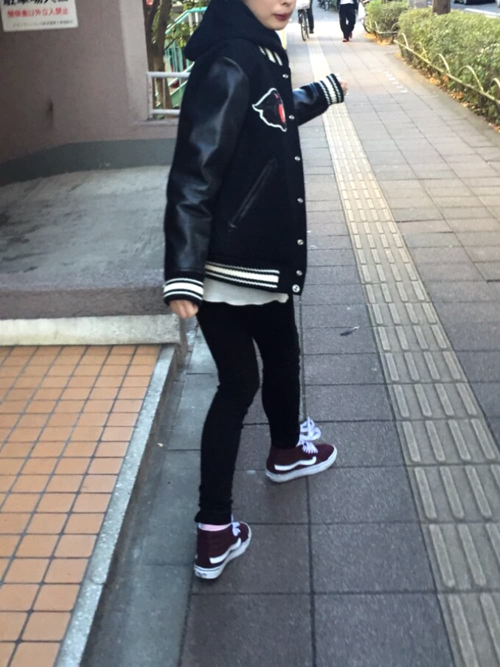 「ootd、BEDWIN & THE HEARTBREAKERS、UNIQLO、VANS、DeathToTennis」｜「BEDWIN & THE HEARTBREAKERSのアイテム（ジャケット/アウター、ブラック系）」を使った、がきこさん（レディース・162cm）の冬コーディネートの1枚目の写真