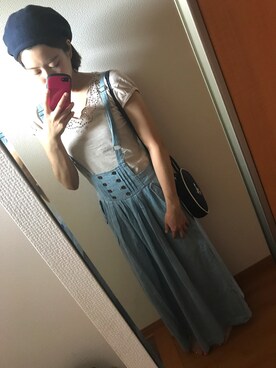 Pou Dou Dou プードゥドゥ の キャンバスサークル刺繍バッグ ショルダーバッグ Wear