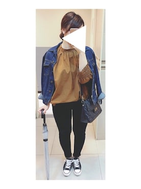 「コットンギャザーブラウス」｜S**さん（レディース・159cm）の秋コーディネート
