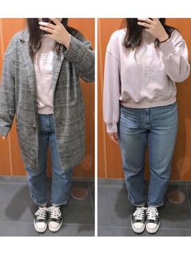 「RETRO GIRL（レトロガール）のアイテム（チェスターコート）」を使った、S**さん（レディース・159cm）の冬コーディネート