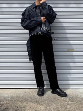 「08sircus（ゼロエイトサーカス）のアイテム（パンツ）」を使った、MARONさん（メンズ・172cm）の秋コーディネート