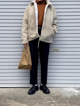 「CLANE（クラネ）のアイテム（その他アウター）」を使った、MARONさん（メンズ・172cm）の秋コーディネート