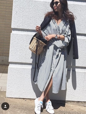 「アイテム（シャツワンピース）」を使った、sumireさん（レディース・163cm・20代）の夏コーディネート