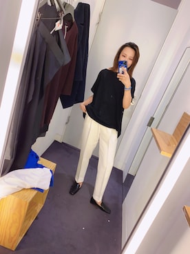 「CHARLES & KEITH（チャールズ & キース）のアイテム（スリッポン）」を使った、Chalmers-他娘さん（レディース・158cm）の冬コーディネート